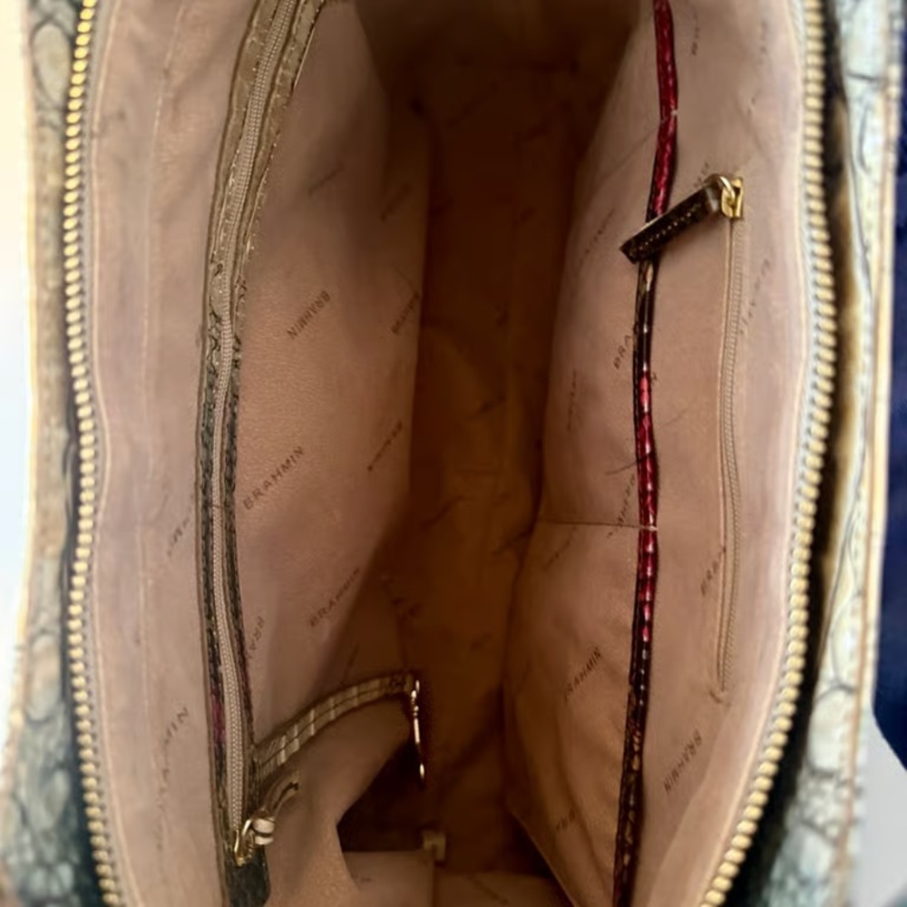 Brahmin Colorful Python-Embossed Shoulder Bag - image 3